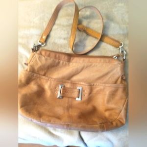 Stone mountain crossbody brown leather purse brown.